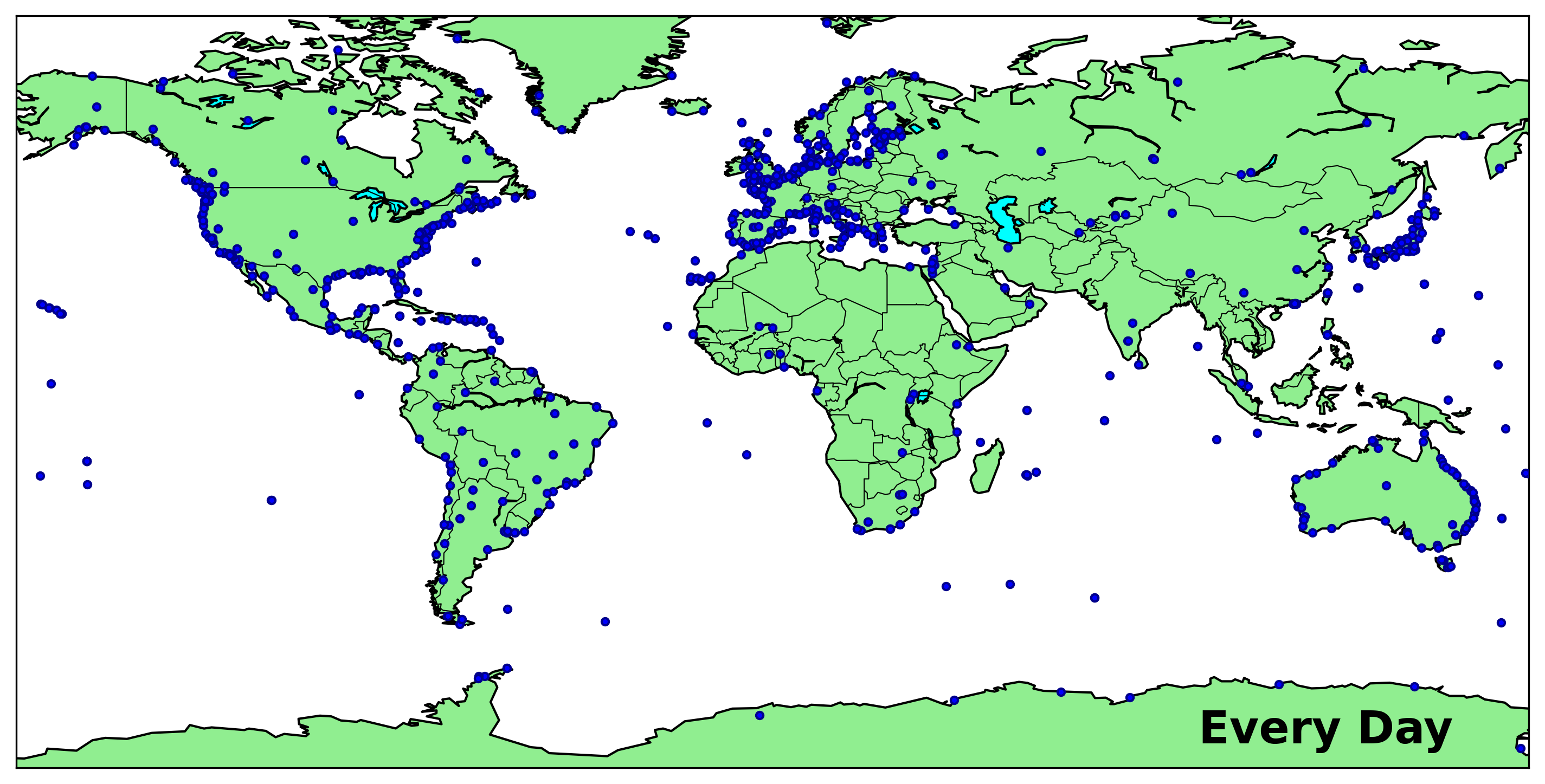 GPS Coverage of Coastlines